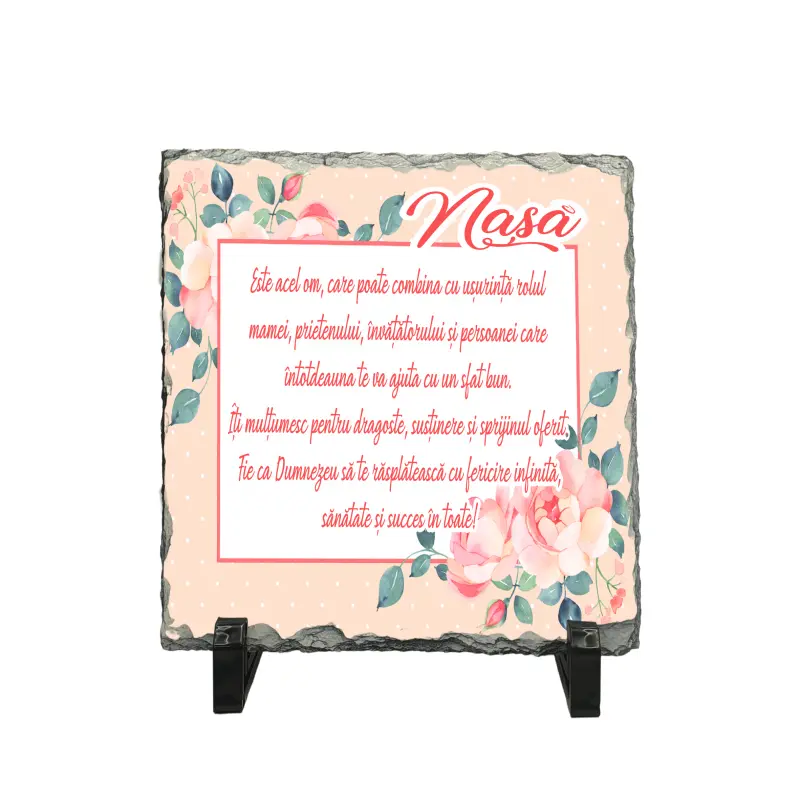 Nasa este acel om care poate ..., piatra ardezie personalizata, cu mesaj model pa036